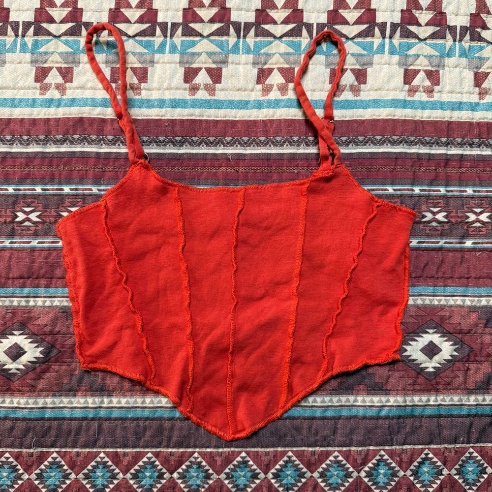 Edikted orange crop Tank Top size small